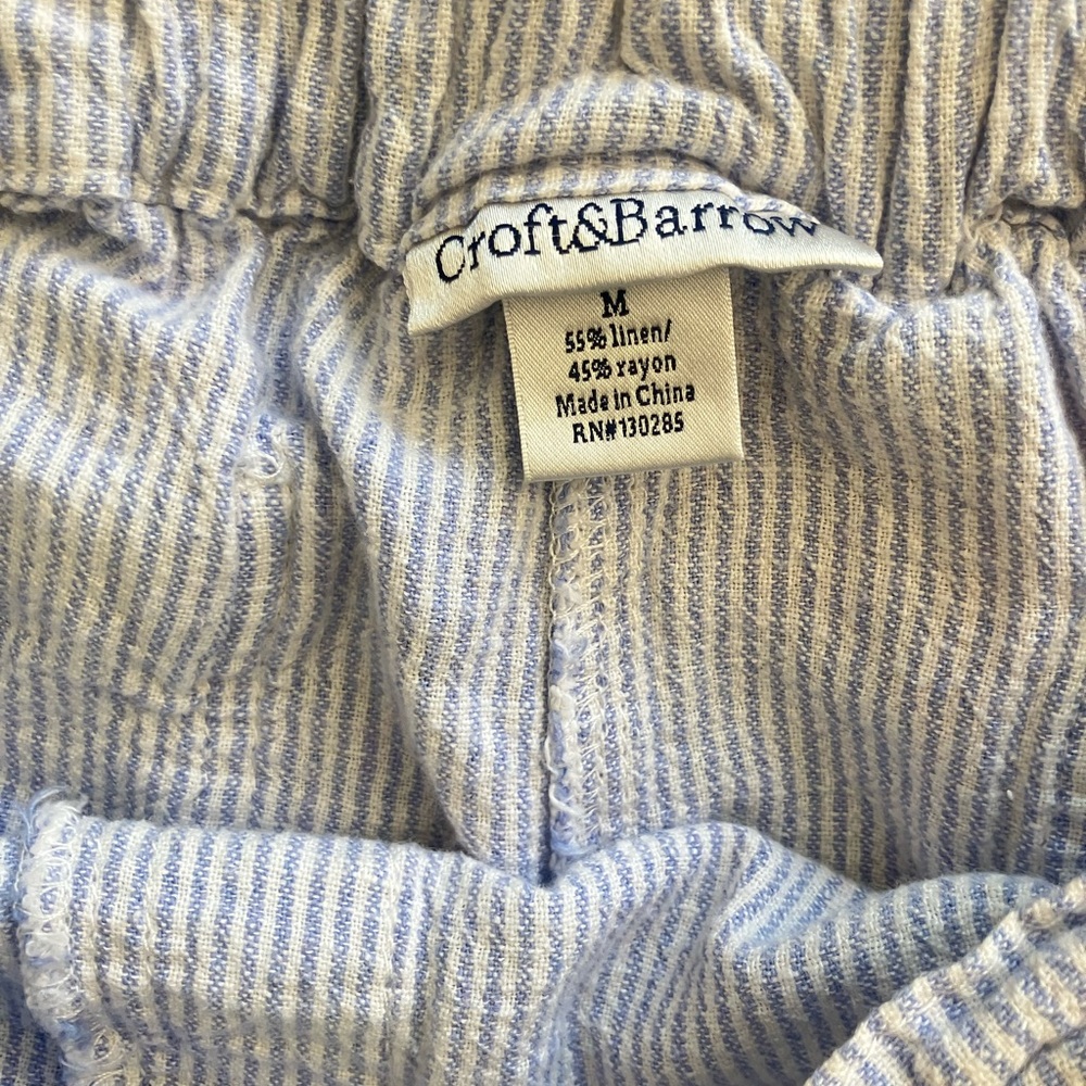 croft & barrow Light Blue Striped Capris - Picture 6 of 6